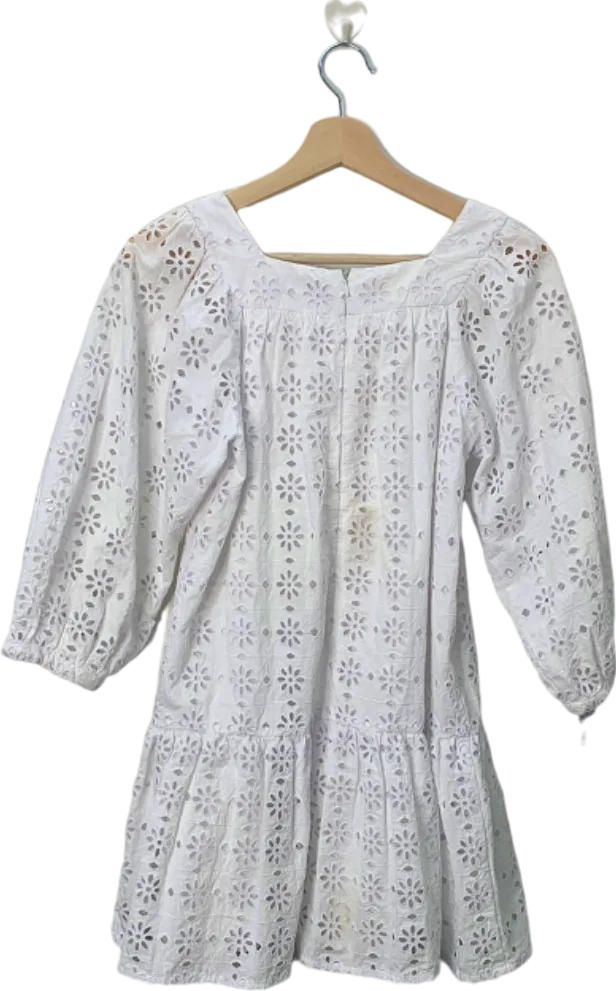 Tartine et Chocolat White Embroidered Dress 14 Years