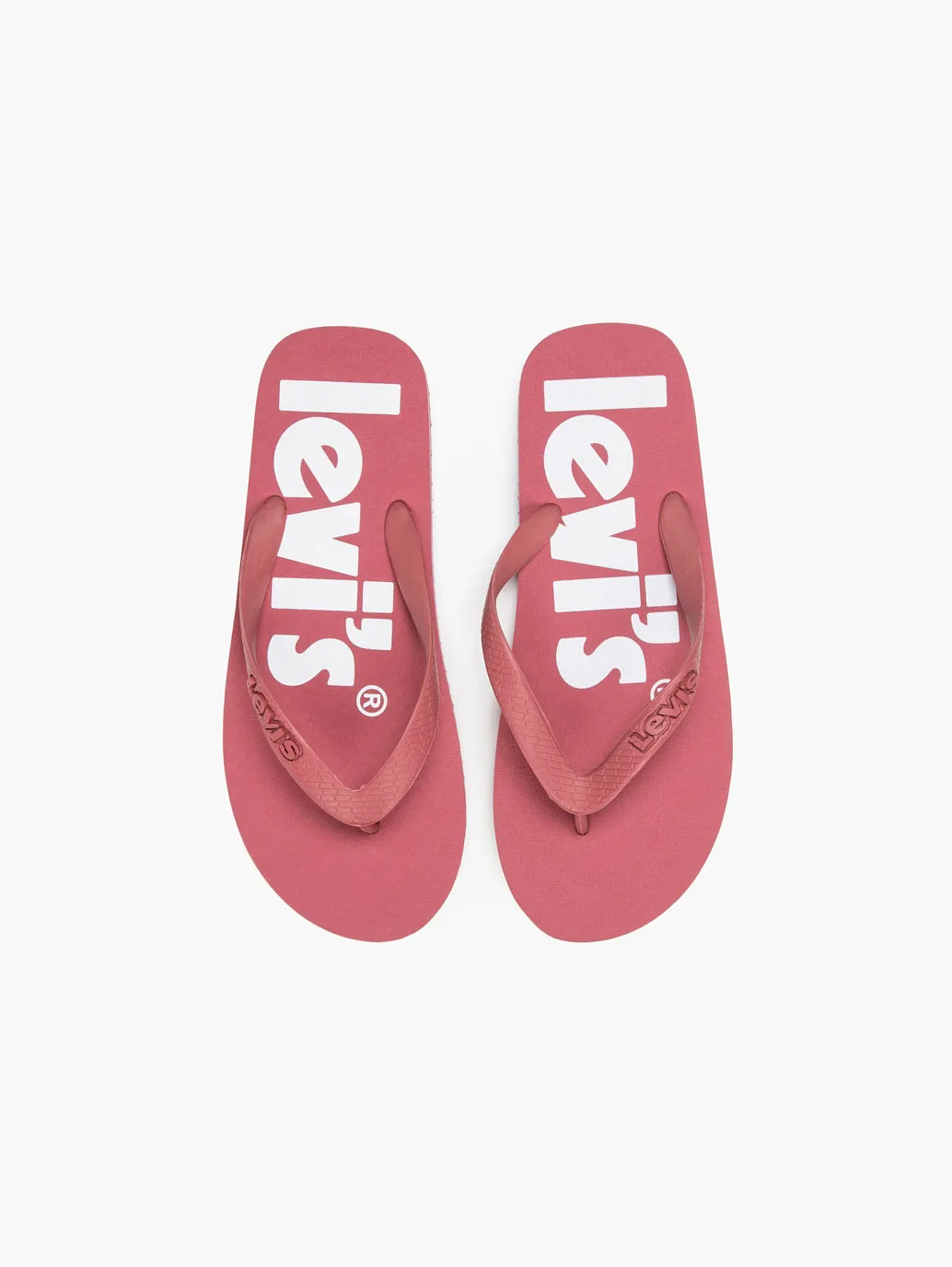 Unisex Dark Pink Debossed & Printed Logo Flip-Flops
