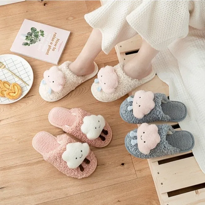 Warm Fluffy Cloud Plush Slippers