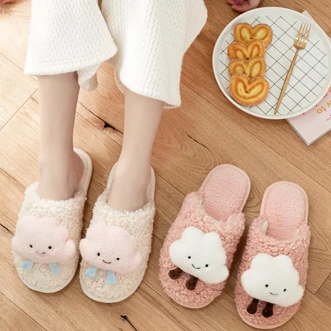 Warm Fluffy Cloud Plush Slippers