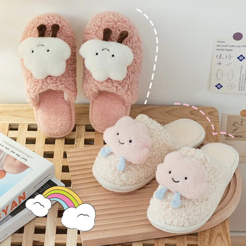 Warm Fluffy Cloud Plush Slippers