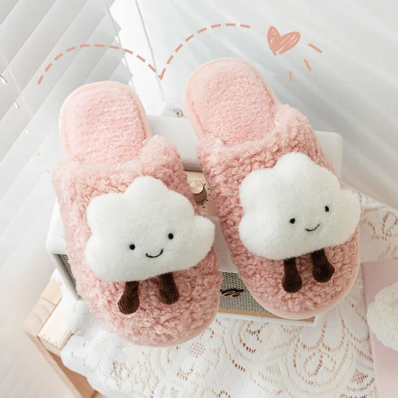 Warm Fluffy Cloud Plush Slippers