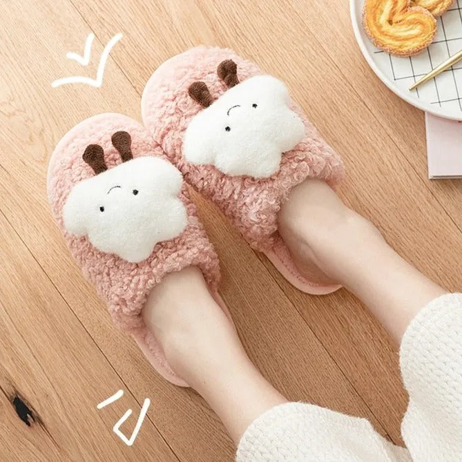 Warm Fluffy Cloud Plush Slippers