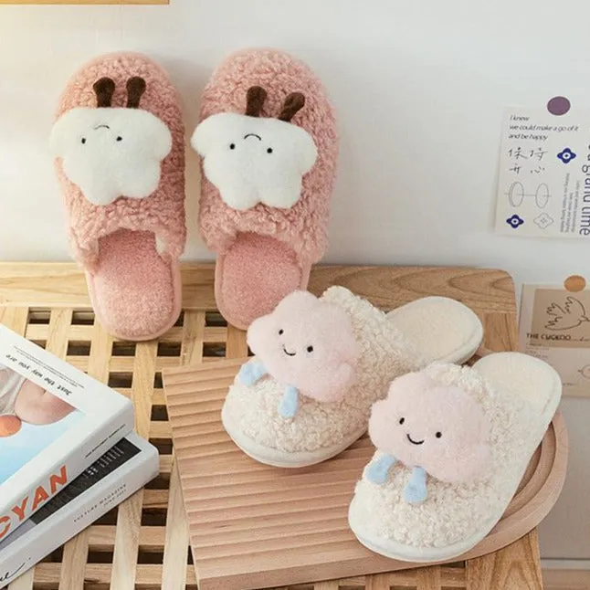 Warm Fluffy Cloud Plush Slippers